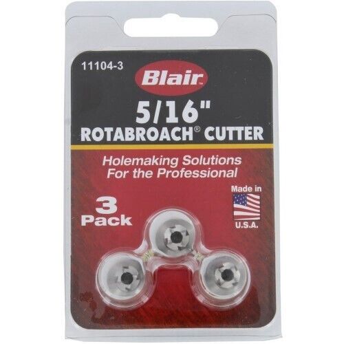 Blair 11104-3 5/16" Rotabroach Sheet Metal Hole Cutters, 3-Pack - Picture 3 of 3