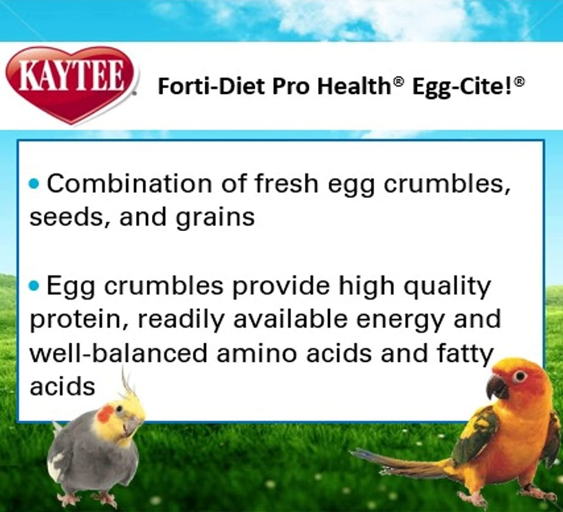 Kaytee Forti Diet Pro Health Egg-Cite! Healthy Support Diet Parakeet