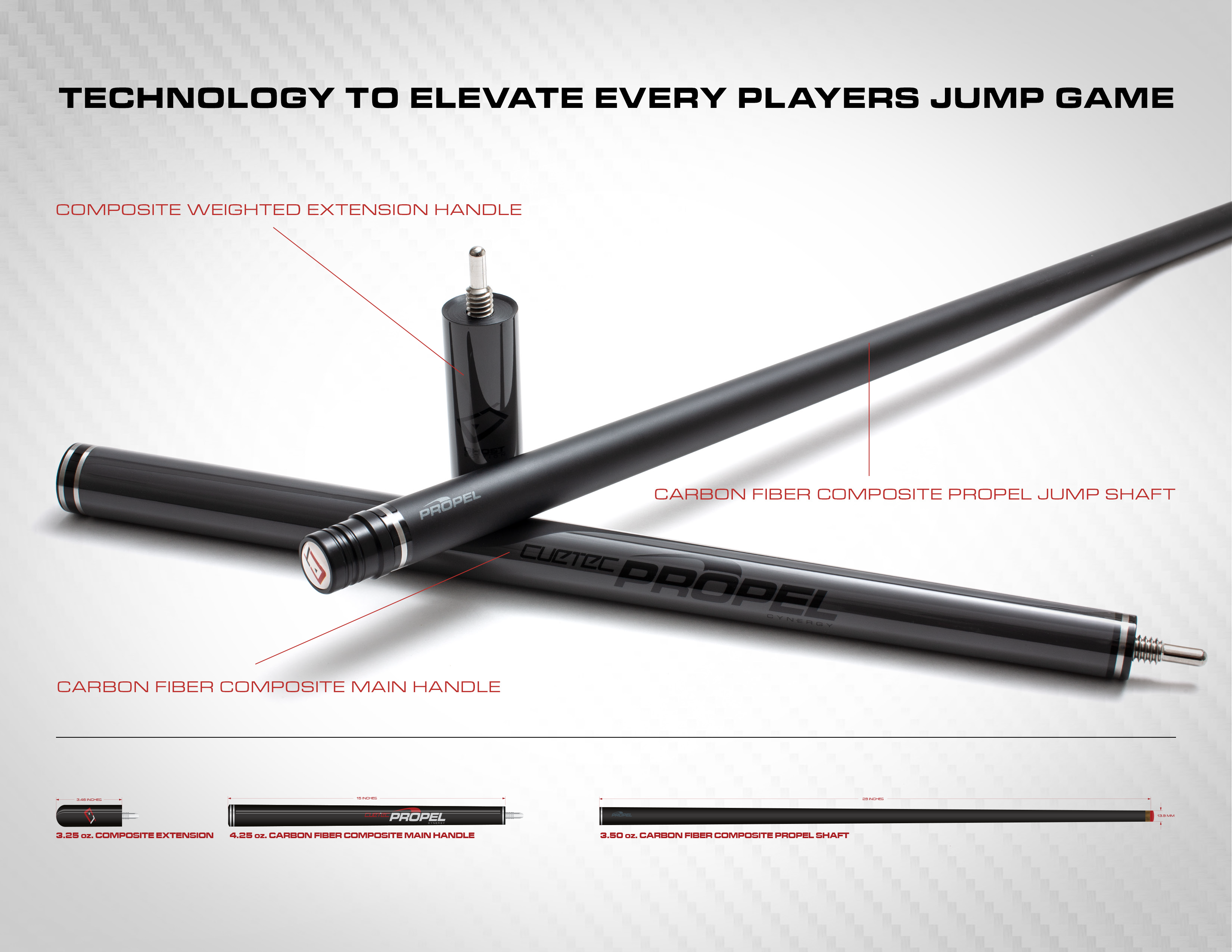 Cuetec Cynergy CT946 Propel Jump Cue Billiard Stick Billiards Cues