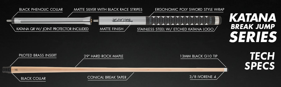 Katana KATBJ03 Break Jump Pool Cue Billiard Stick Billiards