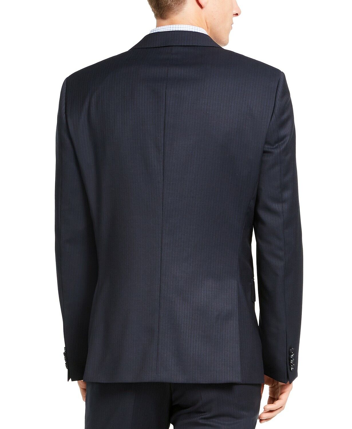 Hugo Boss Henry 182 Men's Slim-Fit Navy Blue Stripe Suit Jacket 38