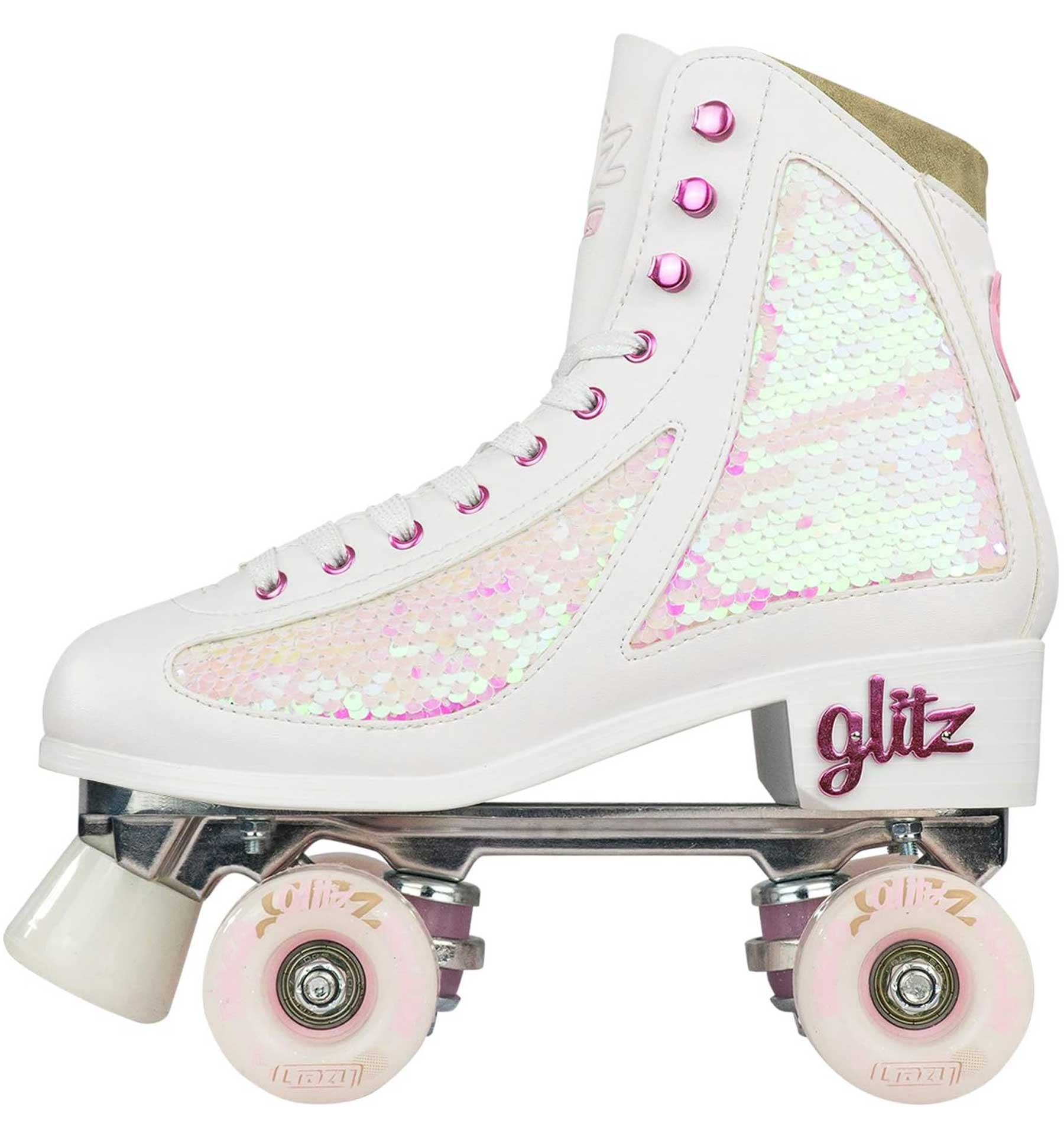 Crazy Skates GLITZ Quad Rollerskates for Girls Women Ladies Sequin Roller Size - Picture 24 of 39