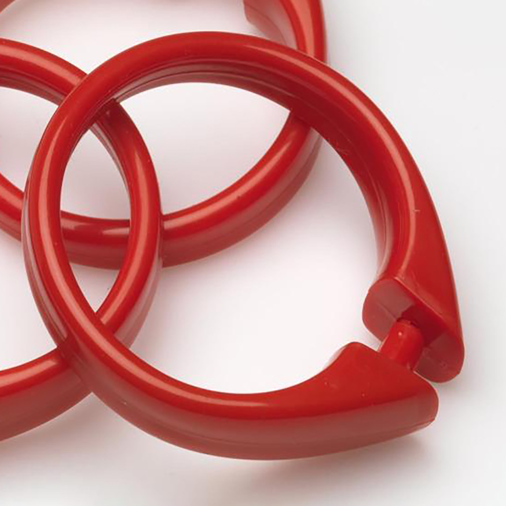 Carnation Home Fashions "Snap" Plastic Shower Curtain Hooks - 3x3" - Picture 8 of 8
