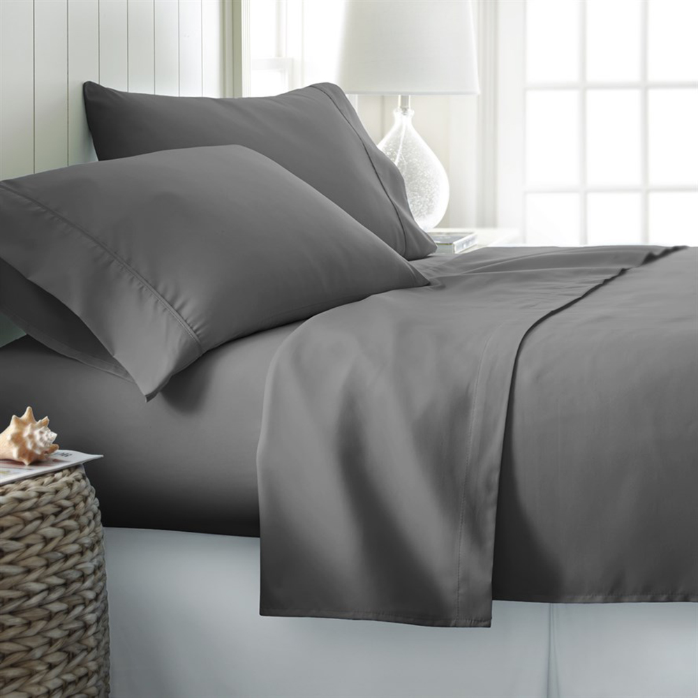 Plazatex Luxurious Ultra Soft 100% Cotton Solid Color Sheet Set Silver Gray - 第 7/20 張圖片