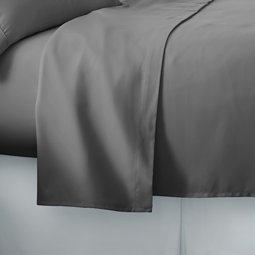 Plazatex Luxurious Ultra Soft 100% Cotton Solid Color Sheet Set Silver Gray - 第 8/20 張圖片