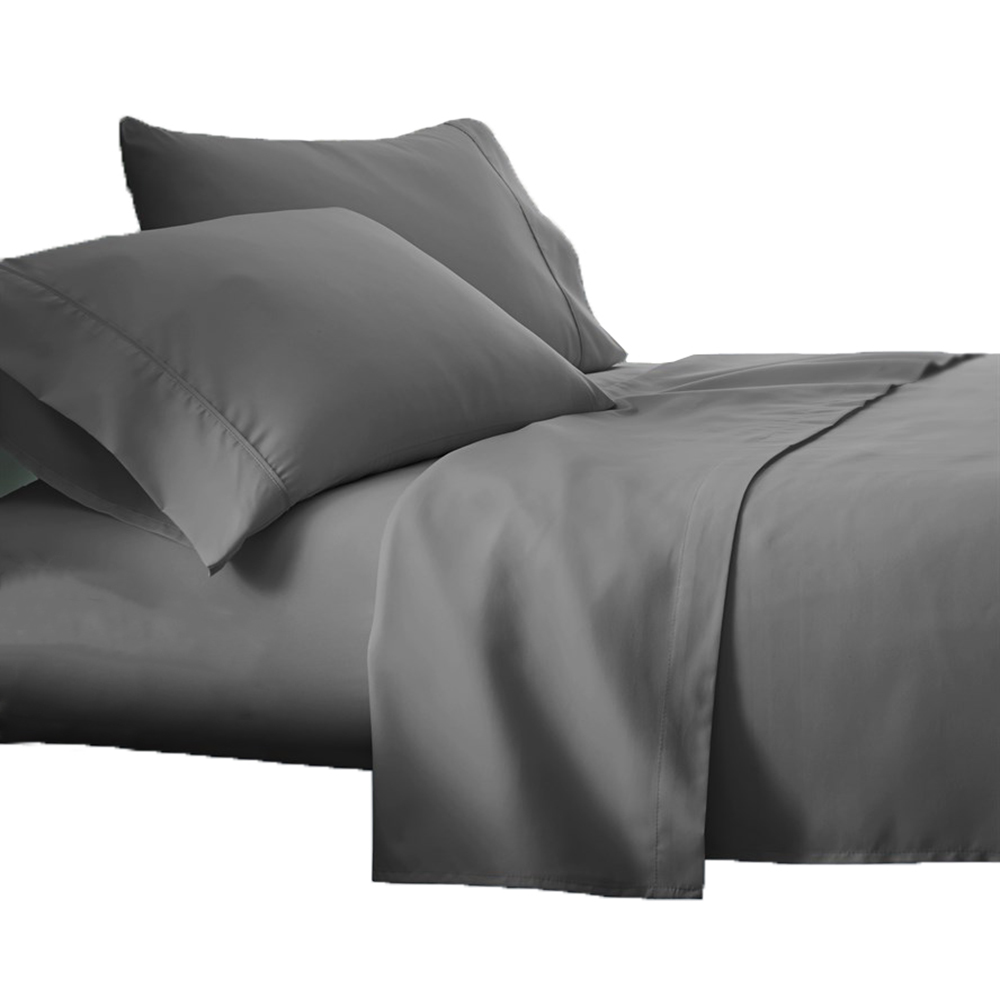 Plazatex Luxurious Ultra Soft 100% Cotton Solid Color Sheet Set Silver Gray - 第 16/20 張圖片