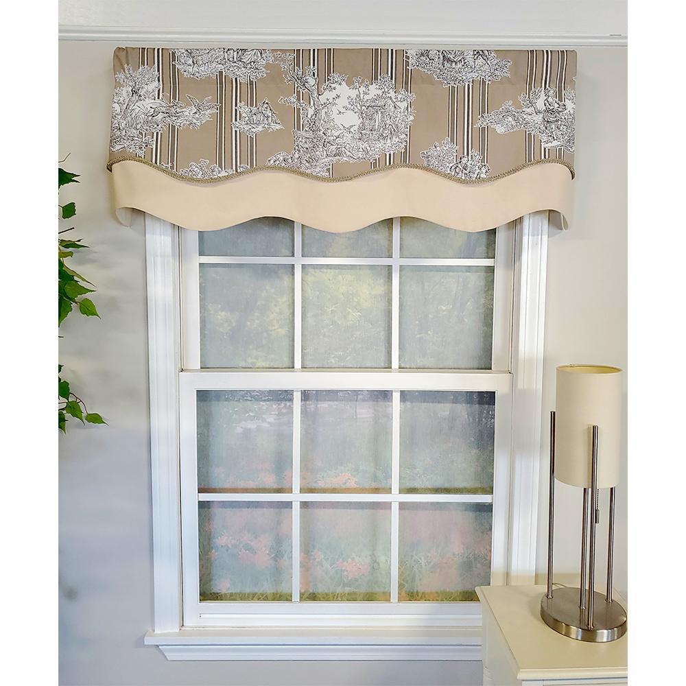 RLF Home French Tableau Classic Toile No Header Glory Valance 50" X 16" - Picture 7 of 15