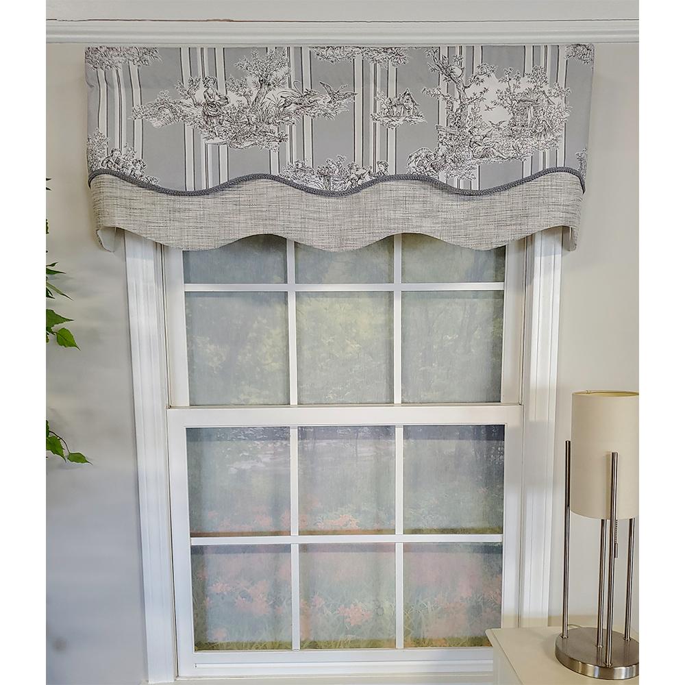 RLF Home French Tableau Classic Toile No Header Glory Valance 50" X 16" - Picture 12 of 15