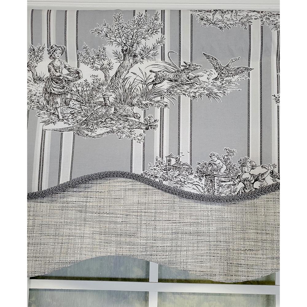 RLF Home French Tableau Classic Toile No Header Glory Valance 50" X 16" - Picture 13 of 15