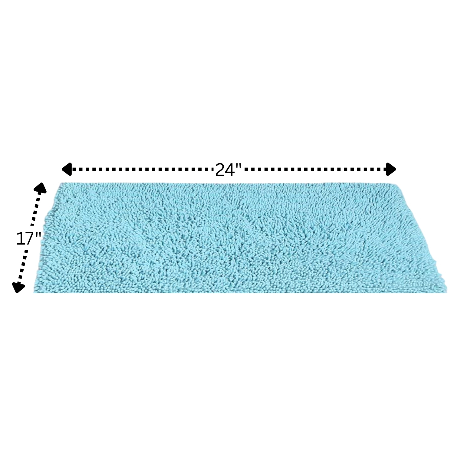 Knightsbridge Chenille Shaggy 220 GSF Non Skid Back Bath Rug 17 x 24 - Picture 4 of 32