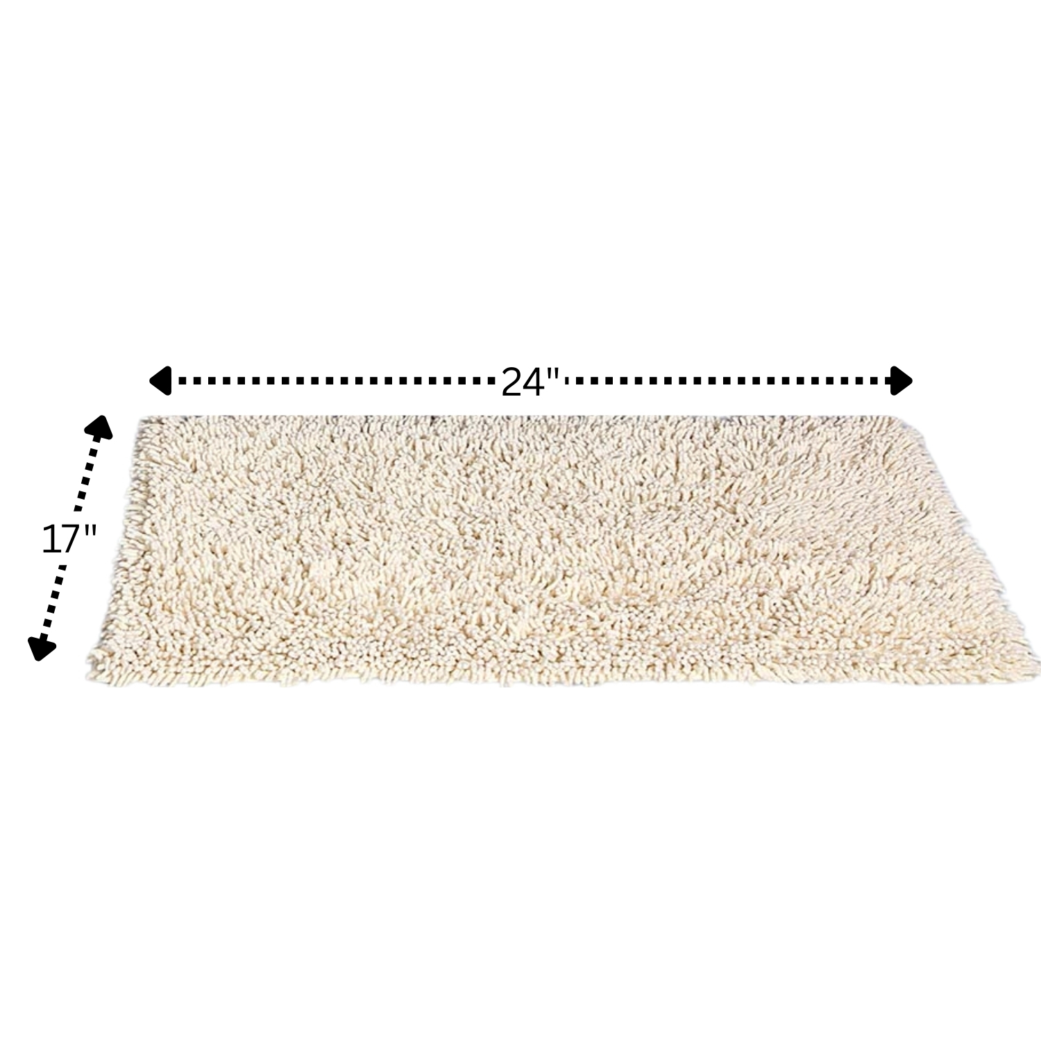 Knightsbridge Chenille Shaggy 220 GSF Non Skid Back Bath Rug 17 x 24 - Picture 9 of 32