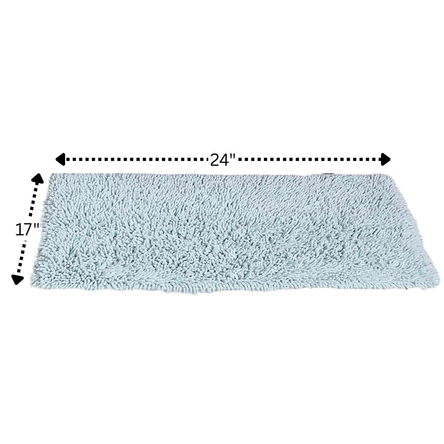 Knightsbridge Chenille Shaggy 220 GSF Non Skid Back Bath Rug 17 x 24 - Picture 14 of 32
