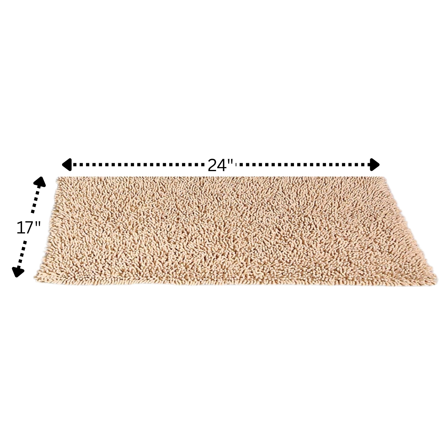 Knightsbridge Chenille Shaggy 220 GSF Non Skid Back Bath Rug 17 x 24 - Picture 19 of 32
