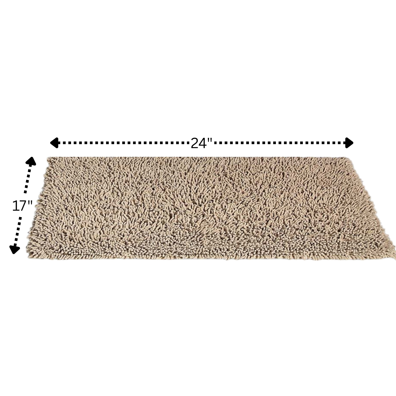 Knightsbridge Chenille Shaggy 220 GSF Non Skid Back Bath Rug 17 x 24 - Picture 29 of 32