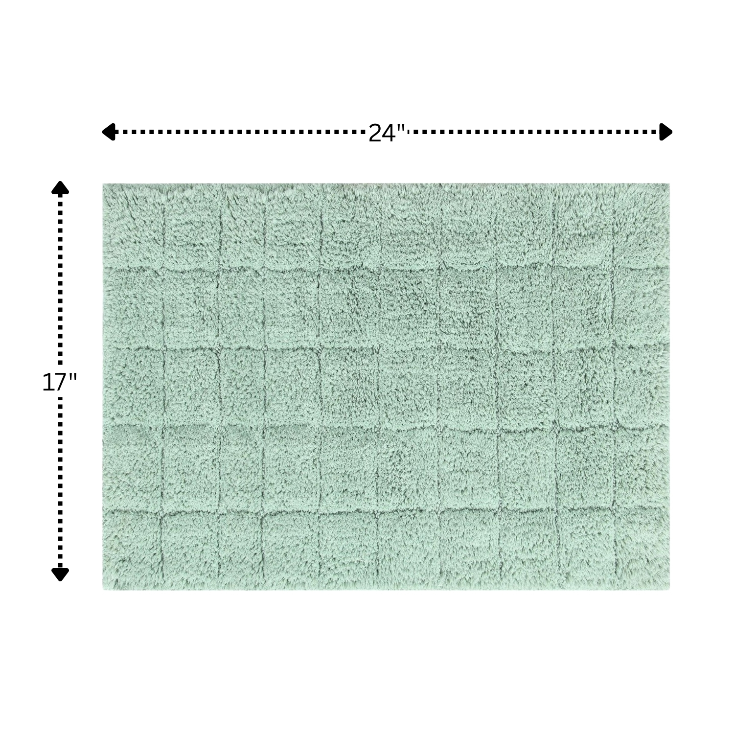 Knightsbridge Summer Tile 220 GSF Non Skid Back Bath Rug 17 x 24 - Picture 18 of 28