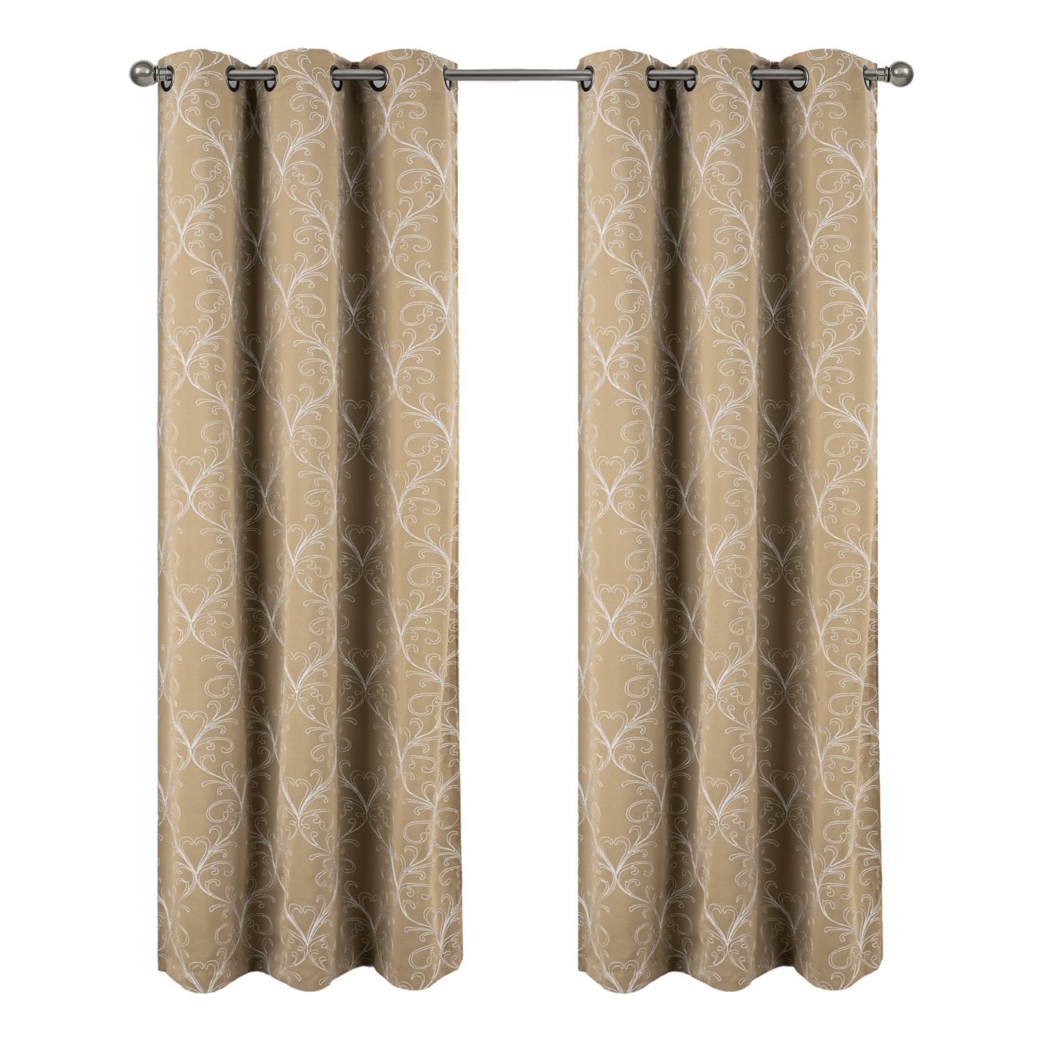 RT Designer Collection Kimber bestickter Verdunkelungseinsatz taupe - Bild 8 von 15