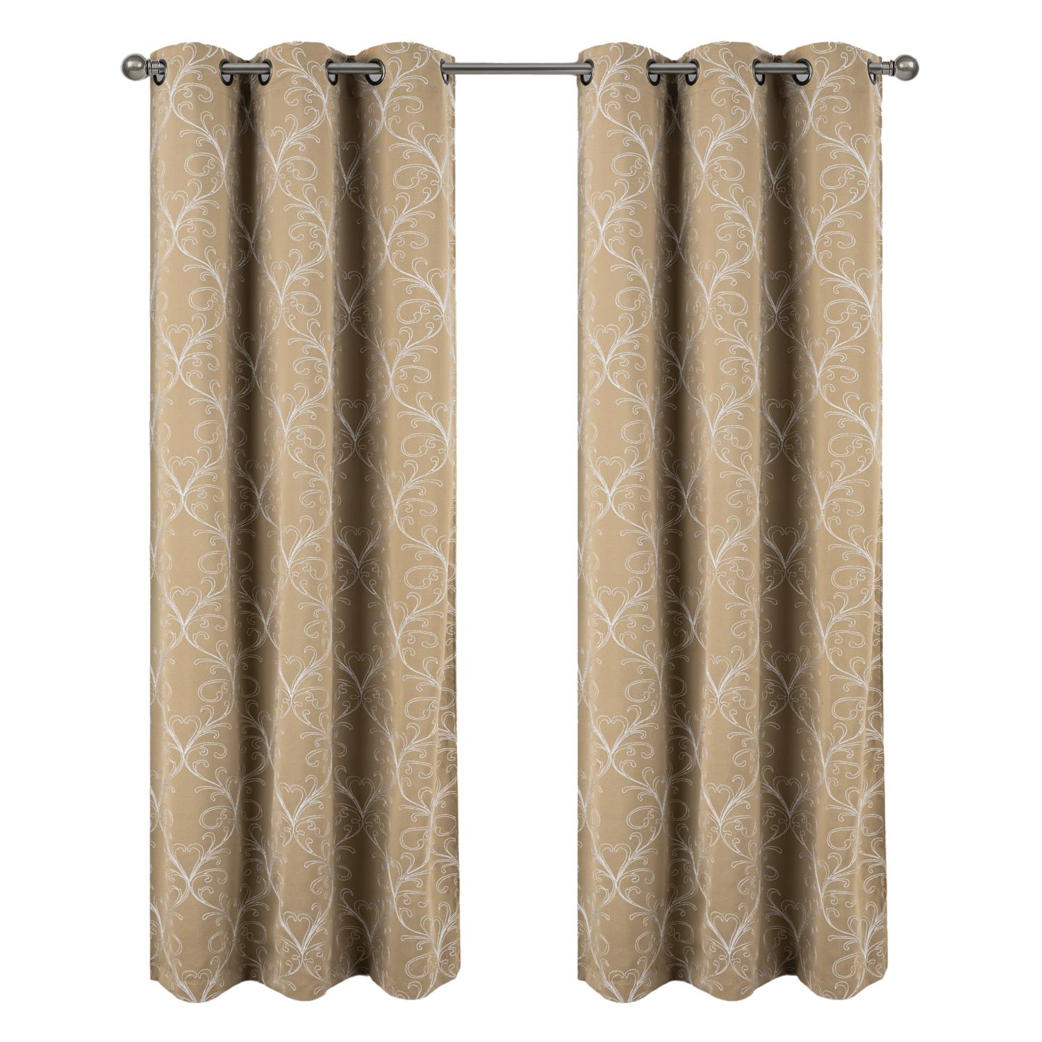RT Designer Collection Kimber bestickter Verdunkelungseinsatz taupe - Bild 9 von 15