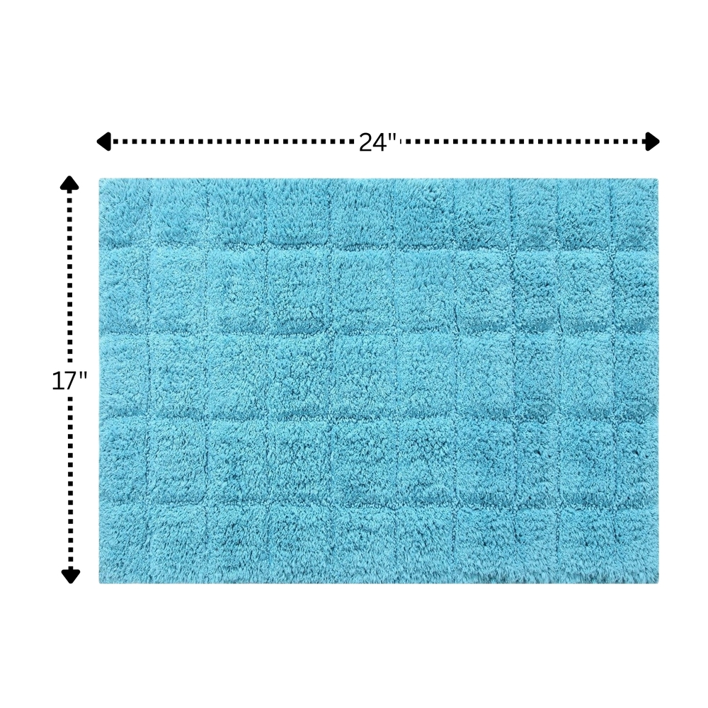 Knightsbridge Summer Tile 220 GSF Non Skid Back Bath Rug 17 x 24 - Picture 6 of 28