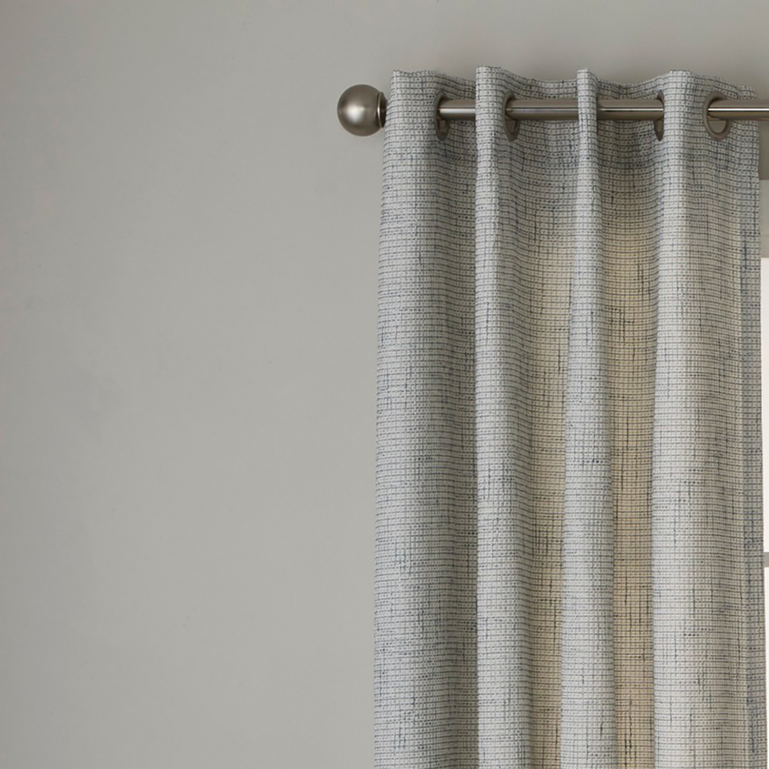 SKL Home Textured Crosshatch Window Curtain Panel - Blue - Picture 7 of 10