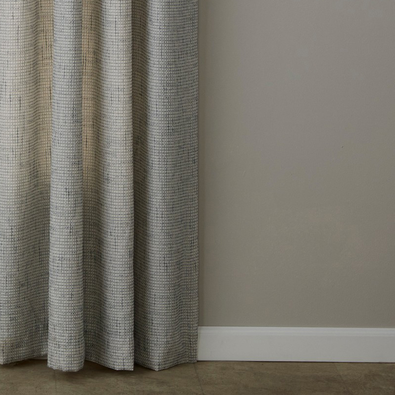 SKL Home Textured Crosshatch Window Curtain Panel - Blue - Picture 8 of 10