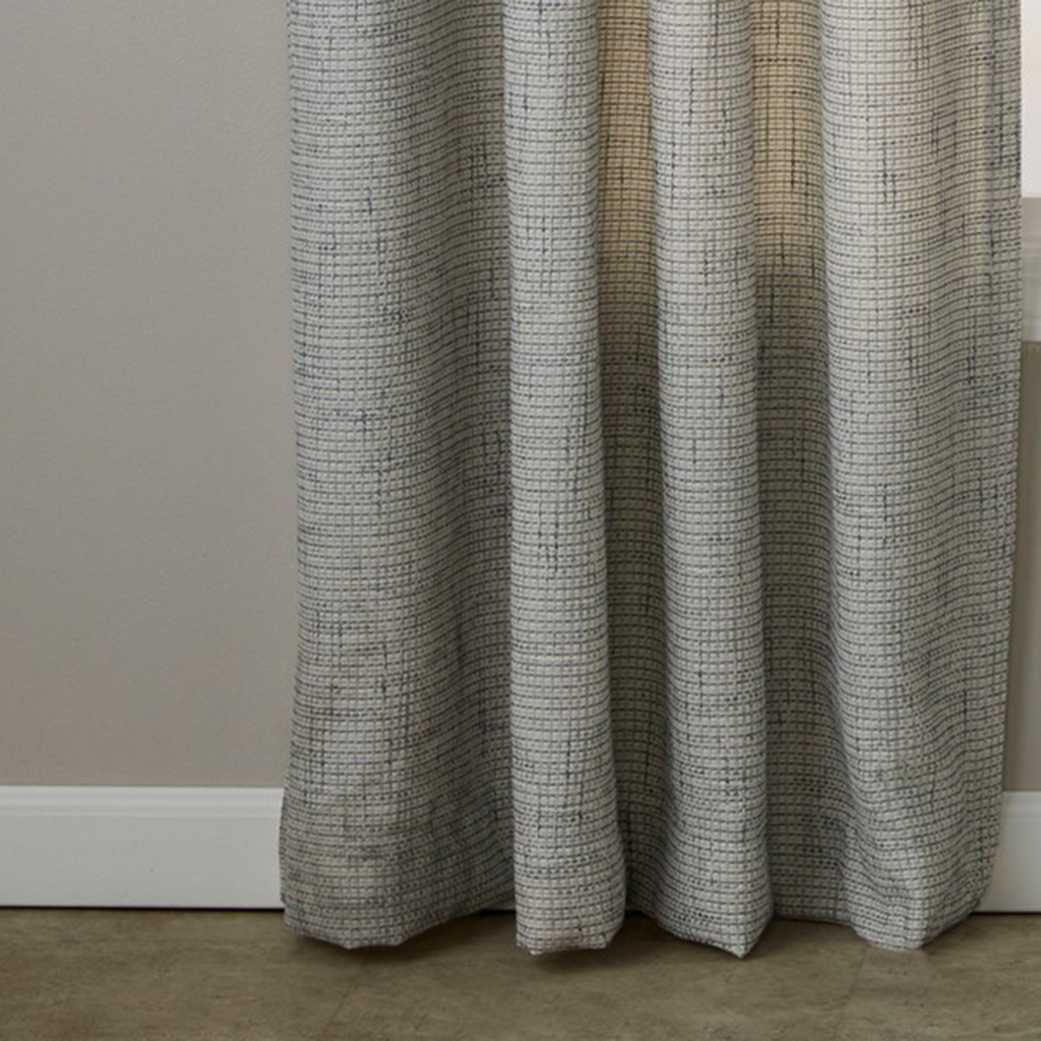 SKL Home Textured Crosshatch Window Curtain Panel - Blue - Picture 9 of 10