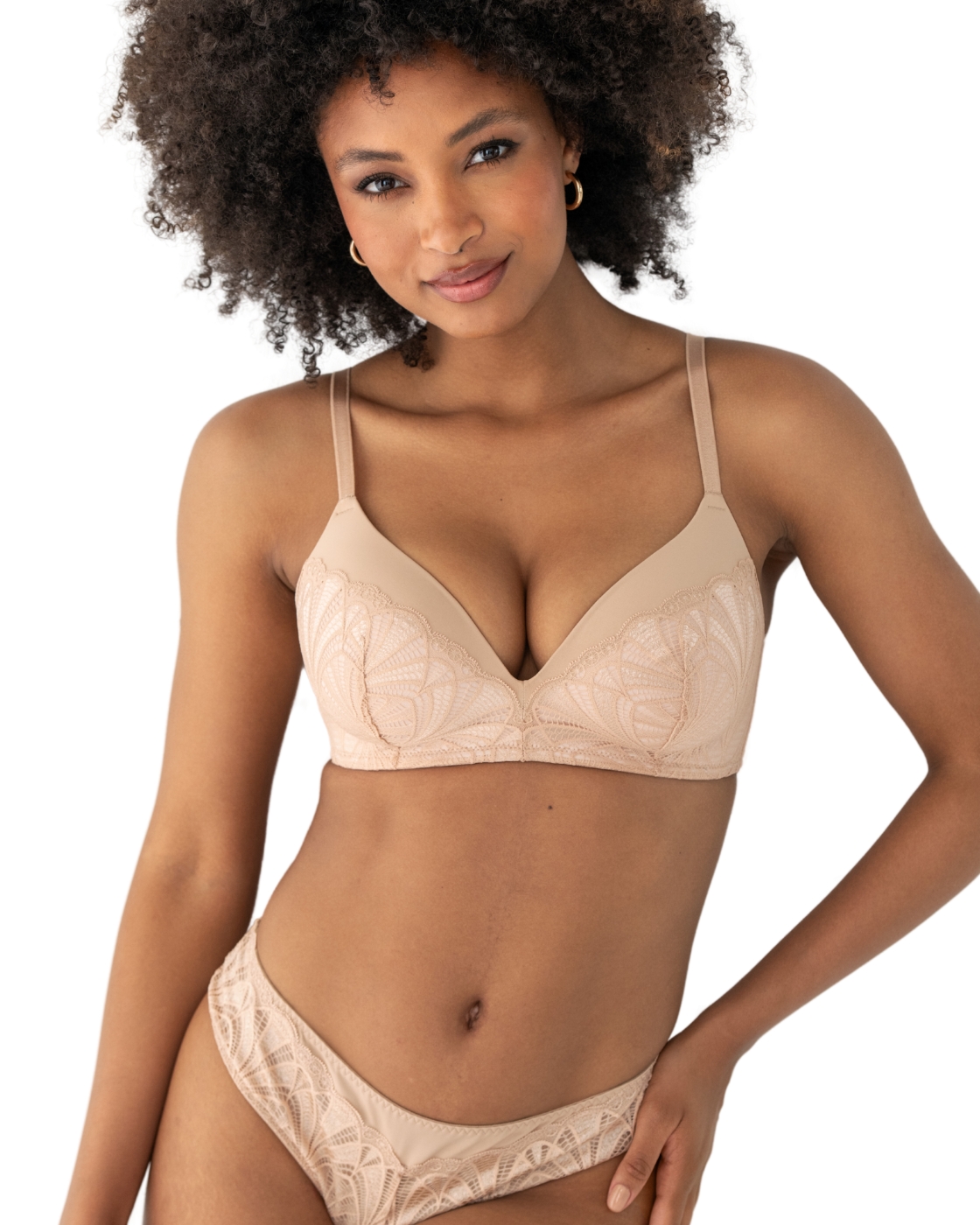 Pour Moi New Romance Bra T-Shirt Non Wired Plunge Womens Lingerie 184011 - Picture 10 of 12