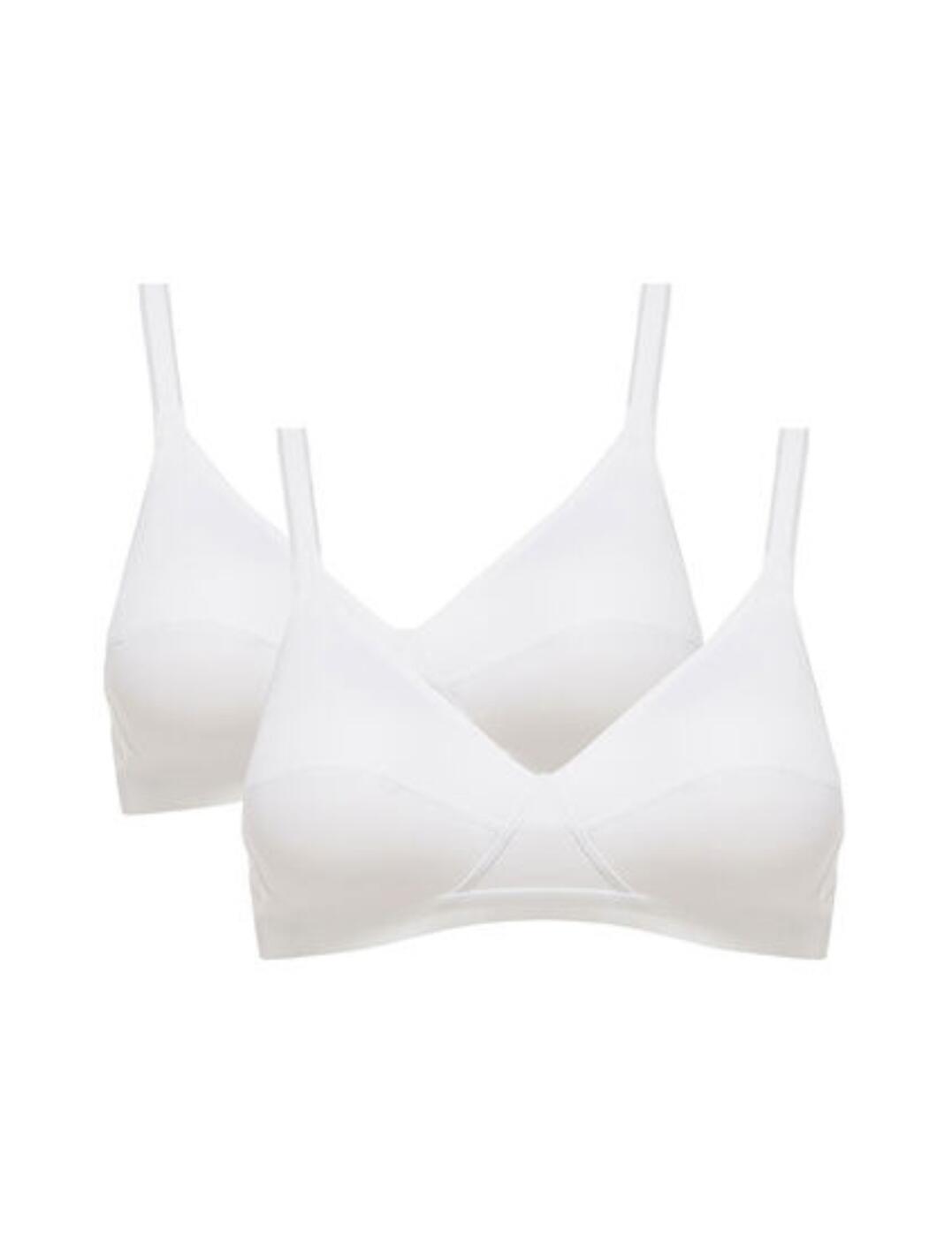 Playtex Basic Micro Support Bra 2 Pack P00BD Soft Cup Wire Free Pack of 2 Bras - Picture 6 of 7
