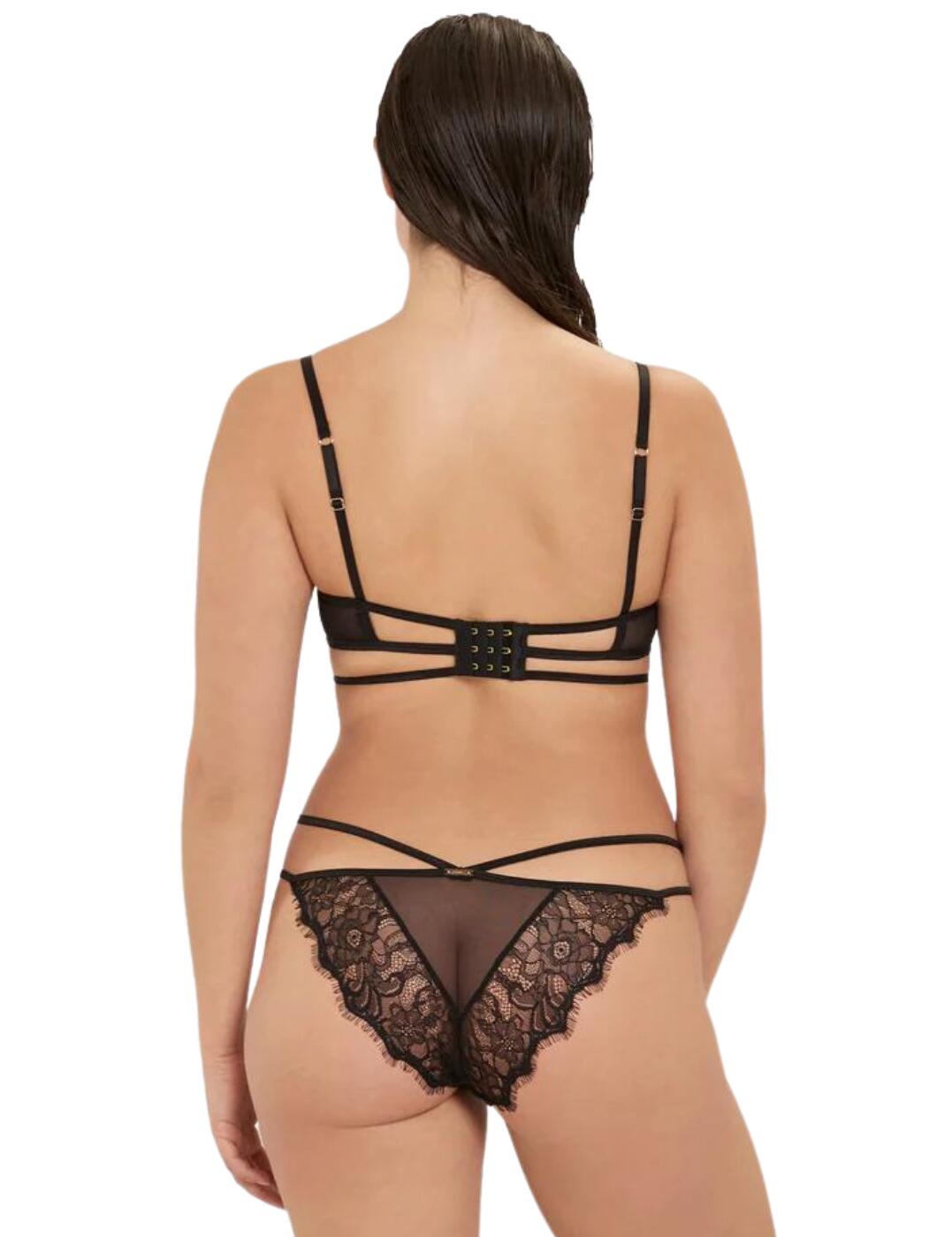 Bluebella Lumi Brief 41206 Low Rise Strappy Knickers Sexy Erotic Lingerie Black - Picture 48 of 56