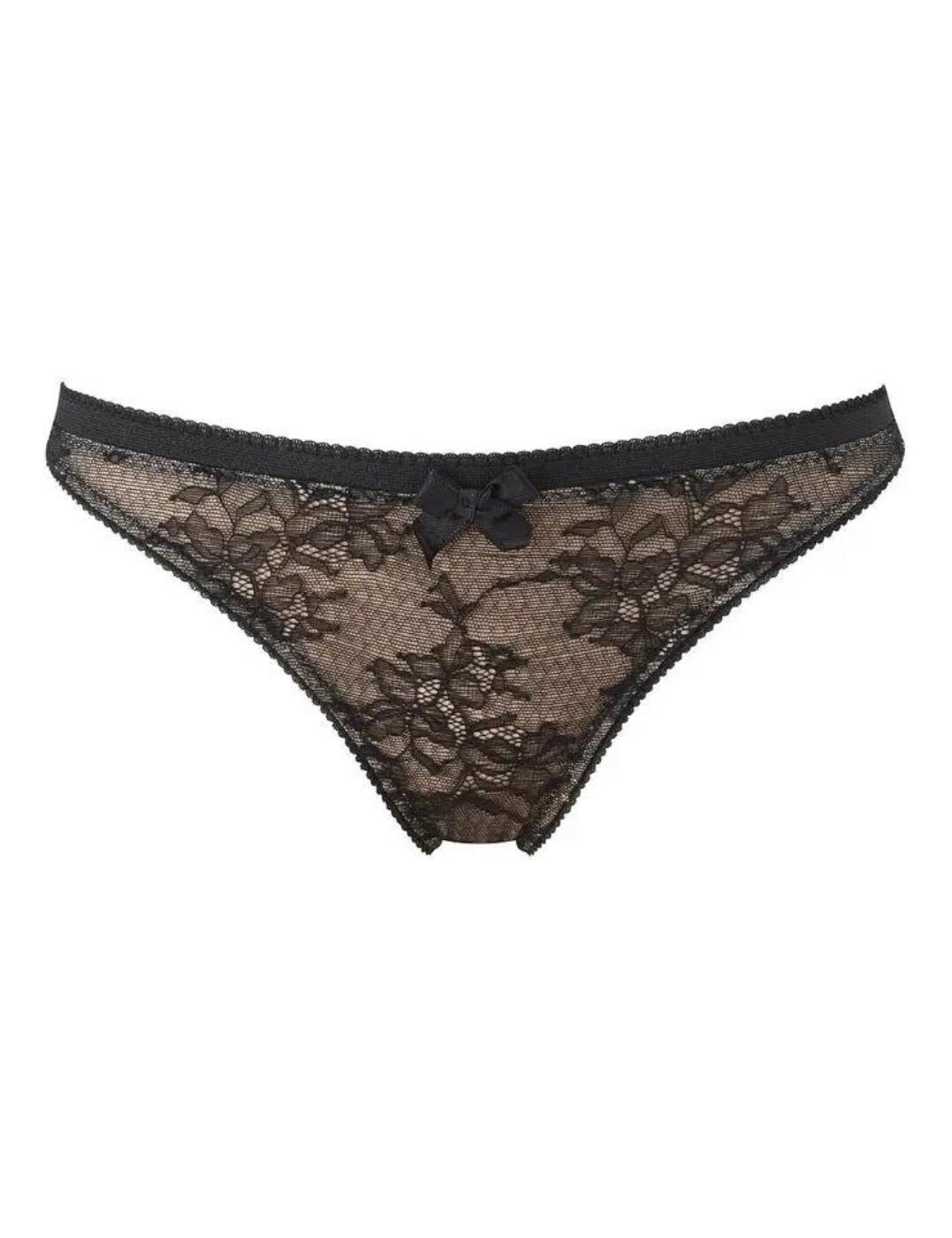 Gossard Retrolution Thong 8516 Womens Lace Thongs Sexy Lingerie Black - Picture 23 of 25