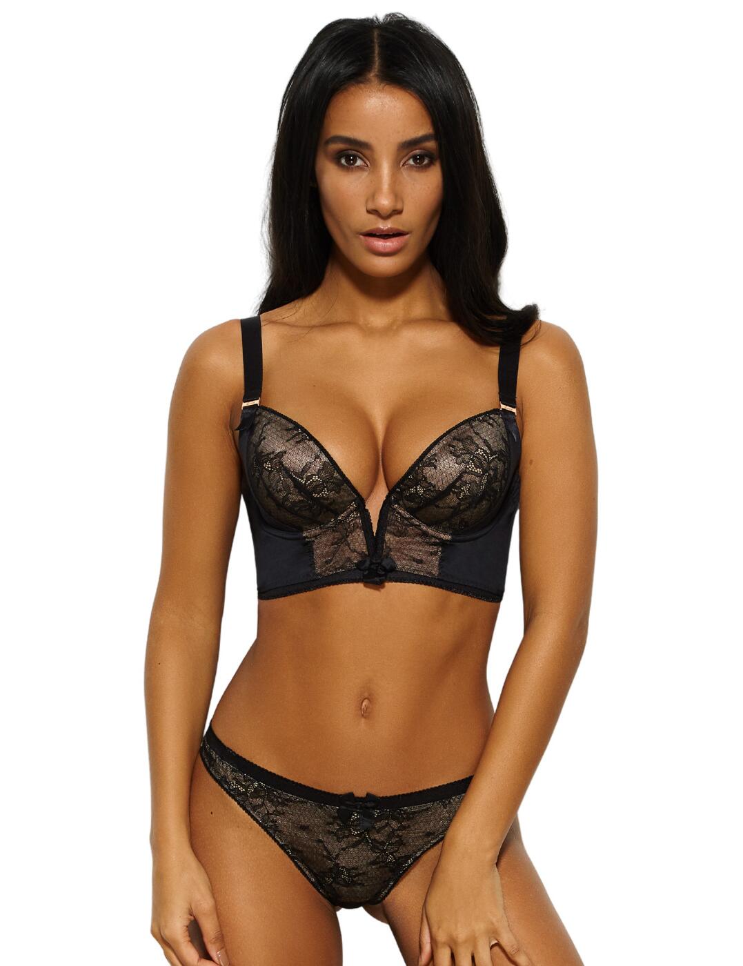 Gossard Retrolution Thong 8516 Womens Lace Thongs Sexy Lingerie Black - Picture 24 of 25