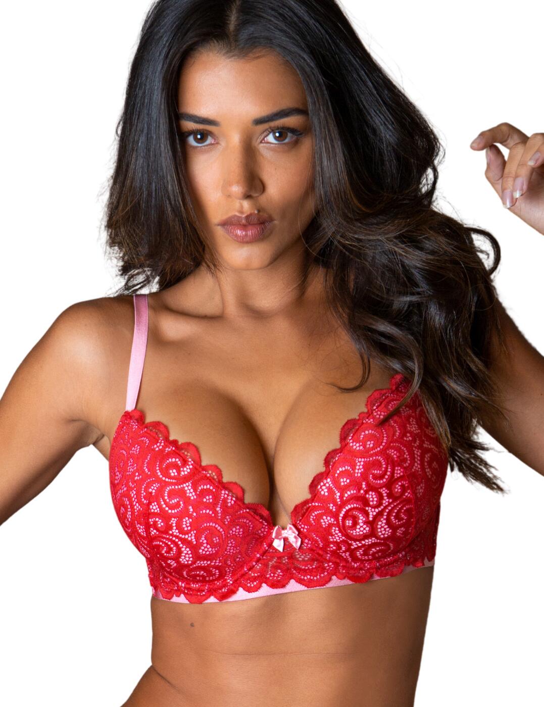 Pour Moi Romance Bra Push Up Plunge Underwired Lace Womens Lingerie 183002 - Picture 26 of 41