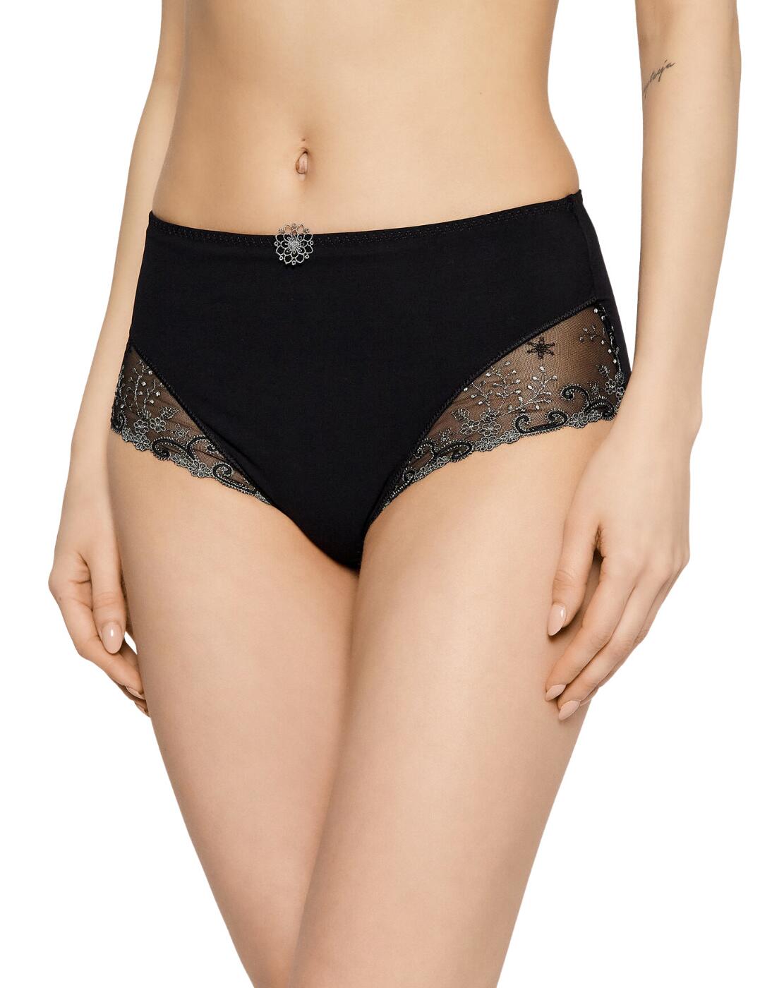 Simone Perele Delice Brief High Waisted Embroidered Luxury Knickers 12X770 - Picture 15 of 38