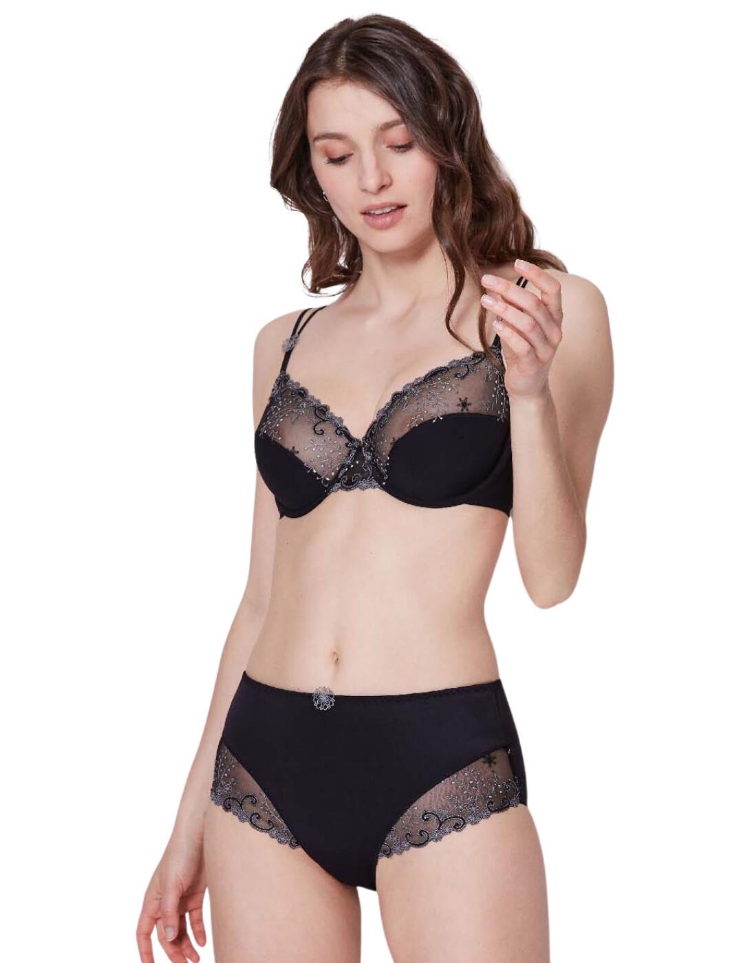 Simone Perele Delice Brief High Waisted Embroidered Luxury Knickers 12X770 - Picture 18 of 38