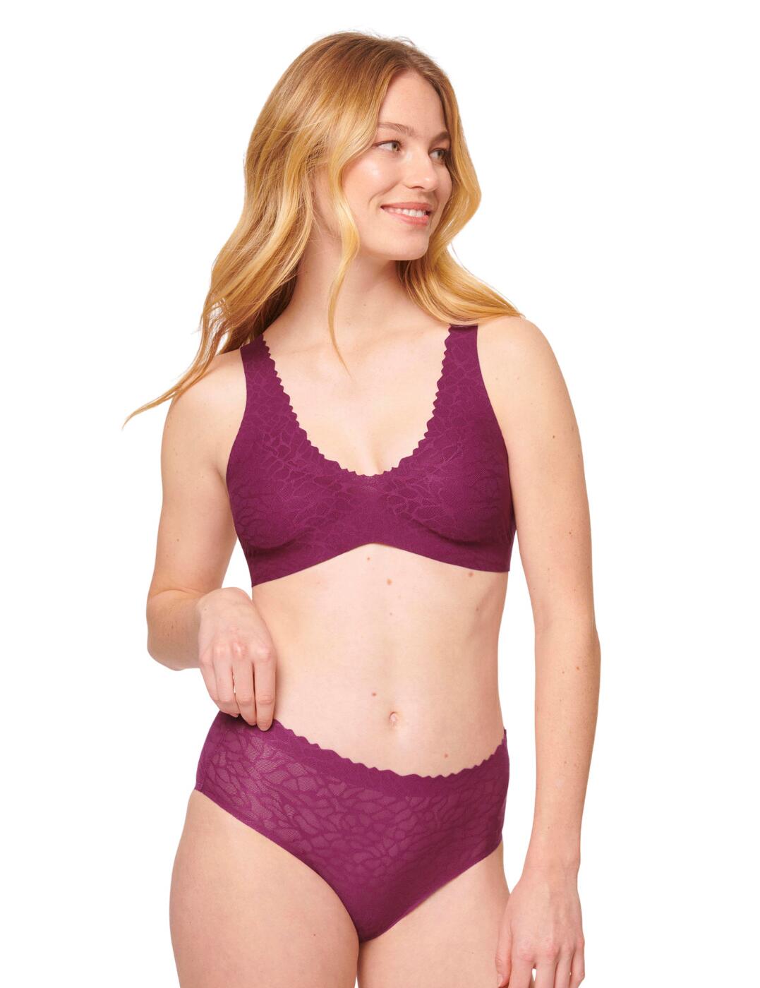 Sloggi Zero Feel Lace 2.0 Bralette Comfortable Padded Womens Lingerie 10211241 - Picture 27 of 27