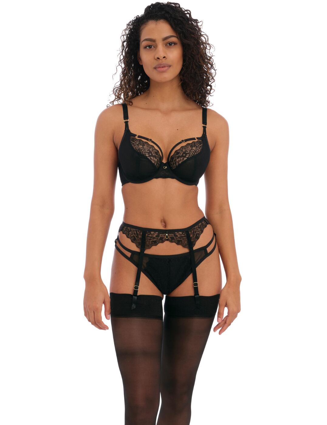 Freya Temptress Suspender Belt Womens Sexy Semi-Sheer Lace Lingerie 400191 - Picture 6 of 21