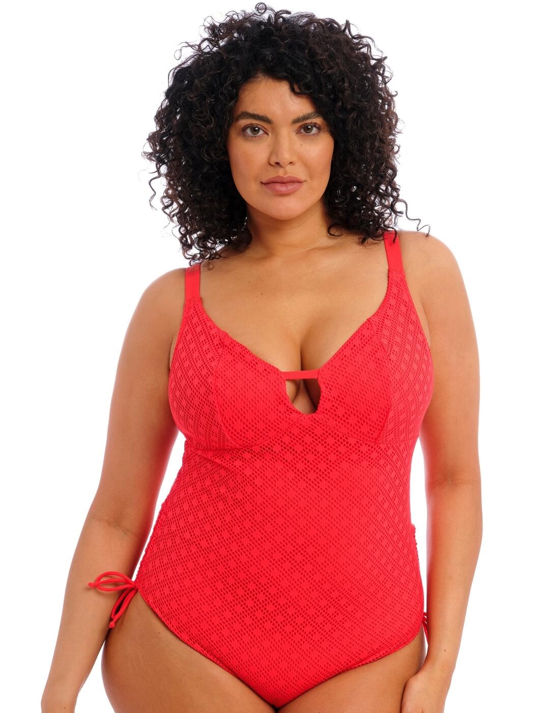 Elomi Bazaruto Swimsuit Wireless Plunging Womens Full Fugure Swimwear 800643 - Picture 20 of 24