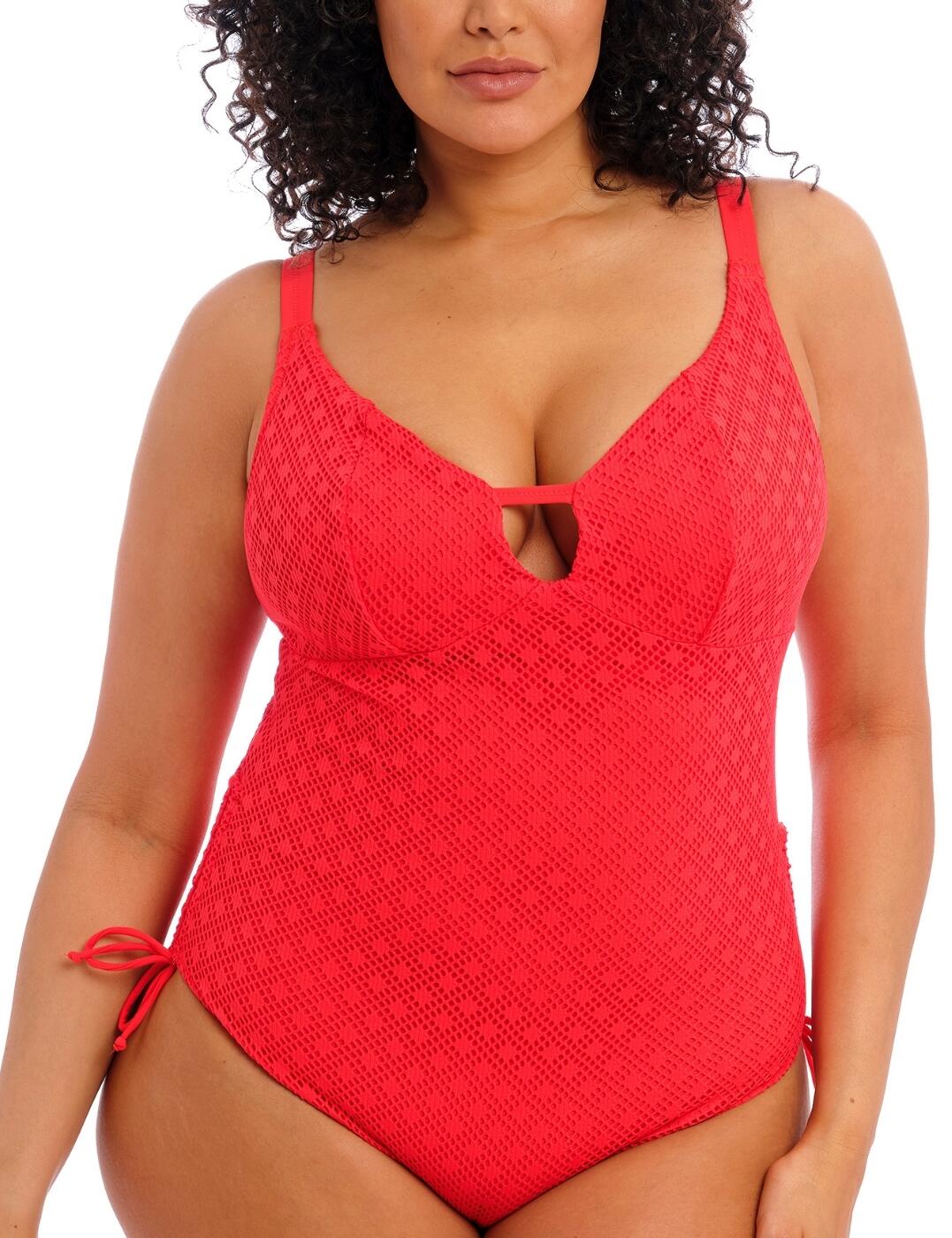 Elomi Bazaruto Swimsuit Wireless Plunging Womens Full Fugure Swimwear 800643 - Picture 24 of 24
