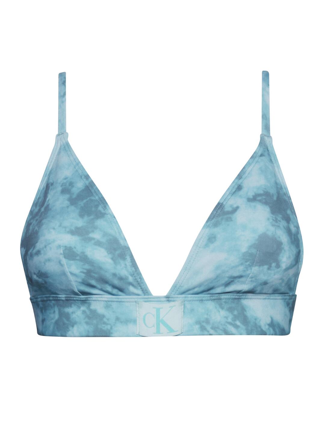 Calvin Klein CK Authentic Bikini Top Triangle Cups Womens Swimwear KW0KW02121 - Picture 6 of 9