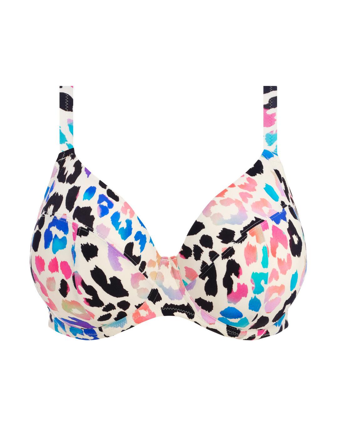 Elomi Party Bay Bikini Top Plunge Underwired Bold Womens Swimwear 801402 - Picture 59 of 63
