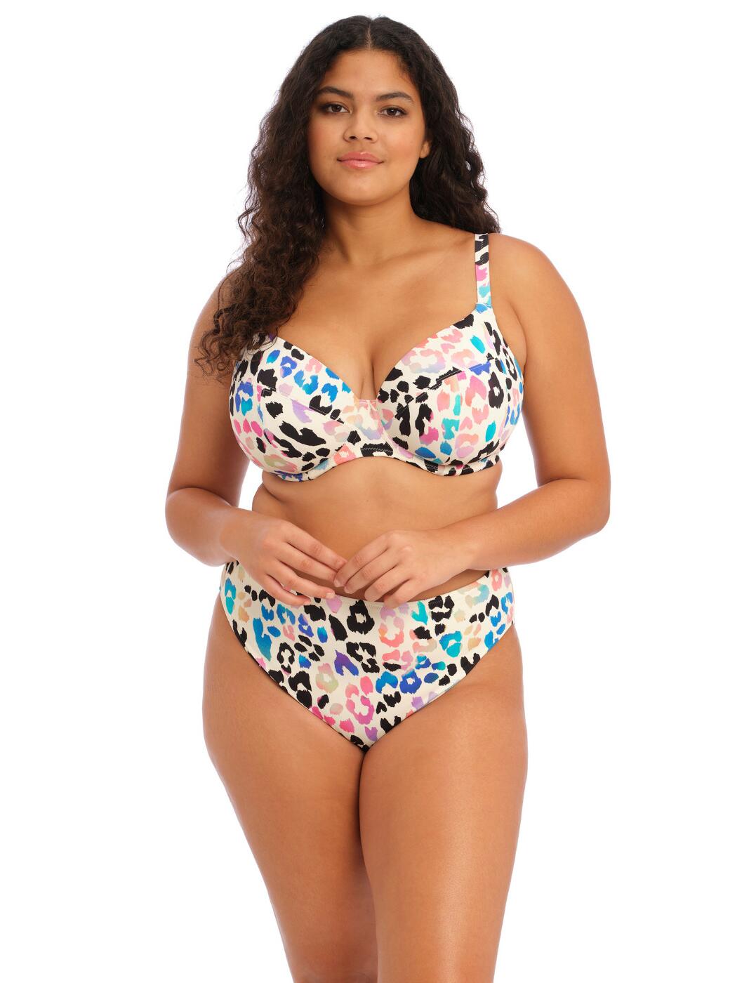 Elomi Party Bay Bikini Top Plunge Underwired Bold Womens Swimwear 801402 - Picture 61 of 63
