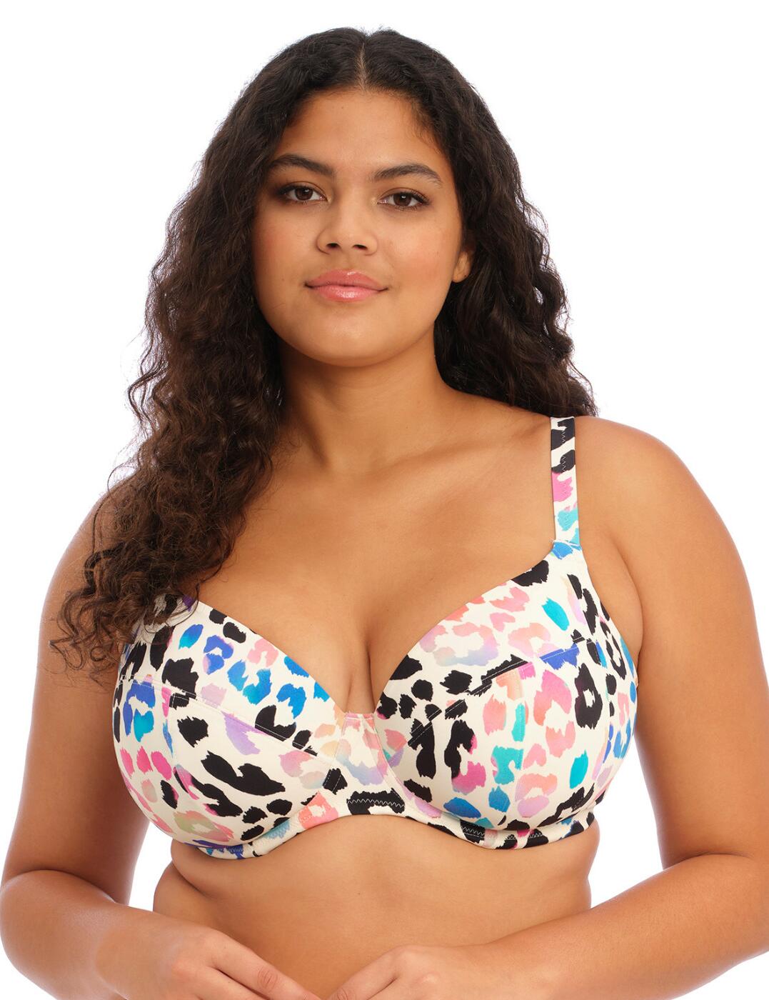 Elomi Party Bay Bikini Top Plunge Underwired Bold Womens Swimwear 801402 - Picture 8 of 63