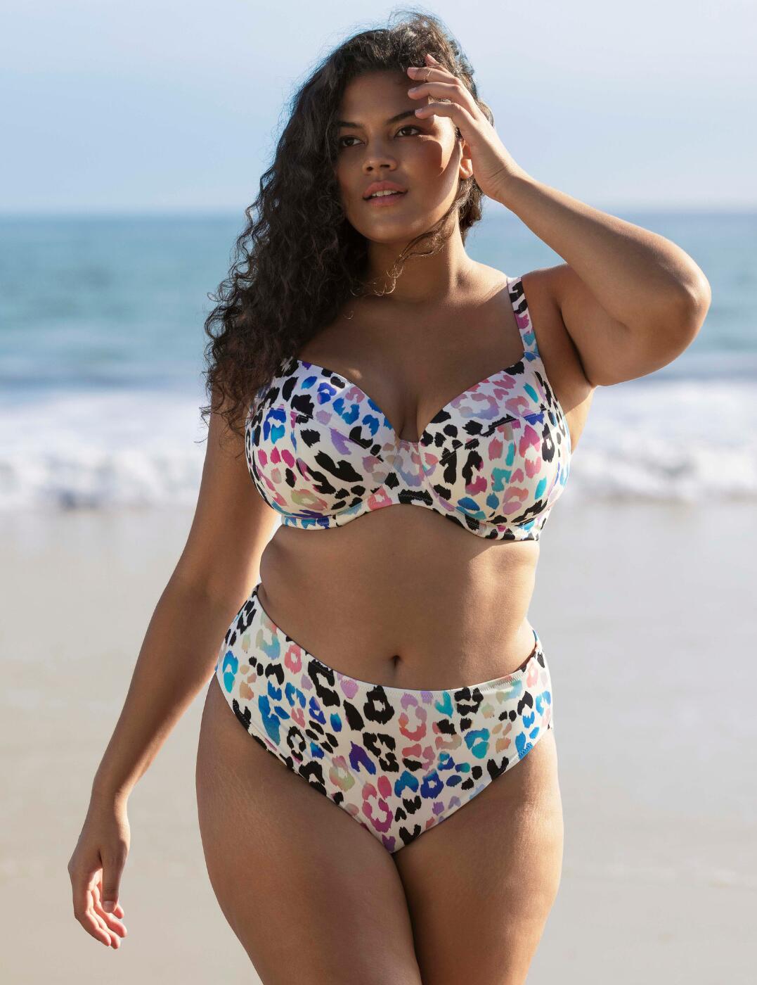 Elomi Party Bay Bikini Top Plunge Underwired Bold Womens Swimwear 801402 - Picture 14 of 63