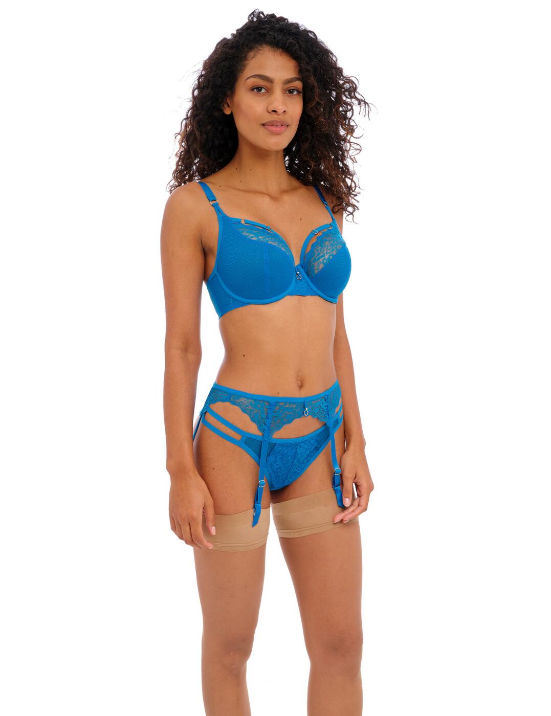 Freya Temptress Suspender Belt Womens Sexy Semi-Sheer Lace Lingerie 400191 - Picture 12 of 21