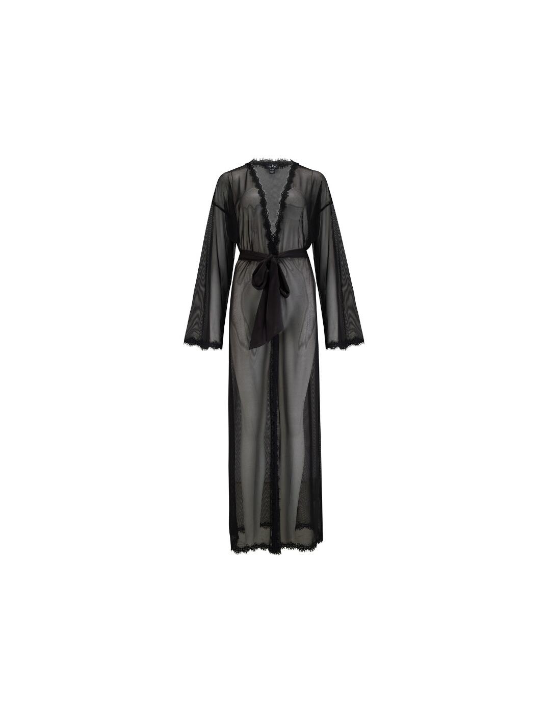 Pour Moi For Your Eyes Only Mesh And Lace Maxi Gown Sheer Nightwear 23178 - Picture 9 of 18