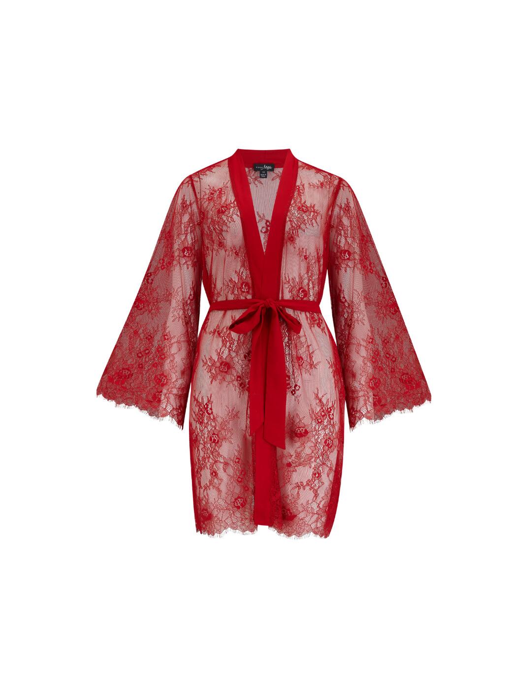 Pour Moi For Your Eyes Only Gown Robe Lace Elegant Womens Sexy Nightwear 19895 - Picture 8 of 12