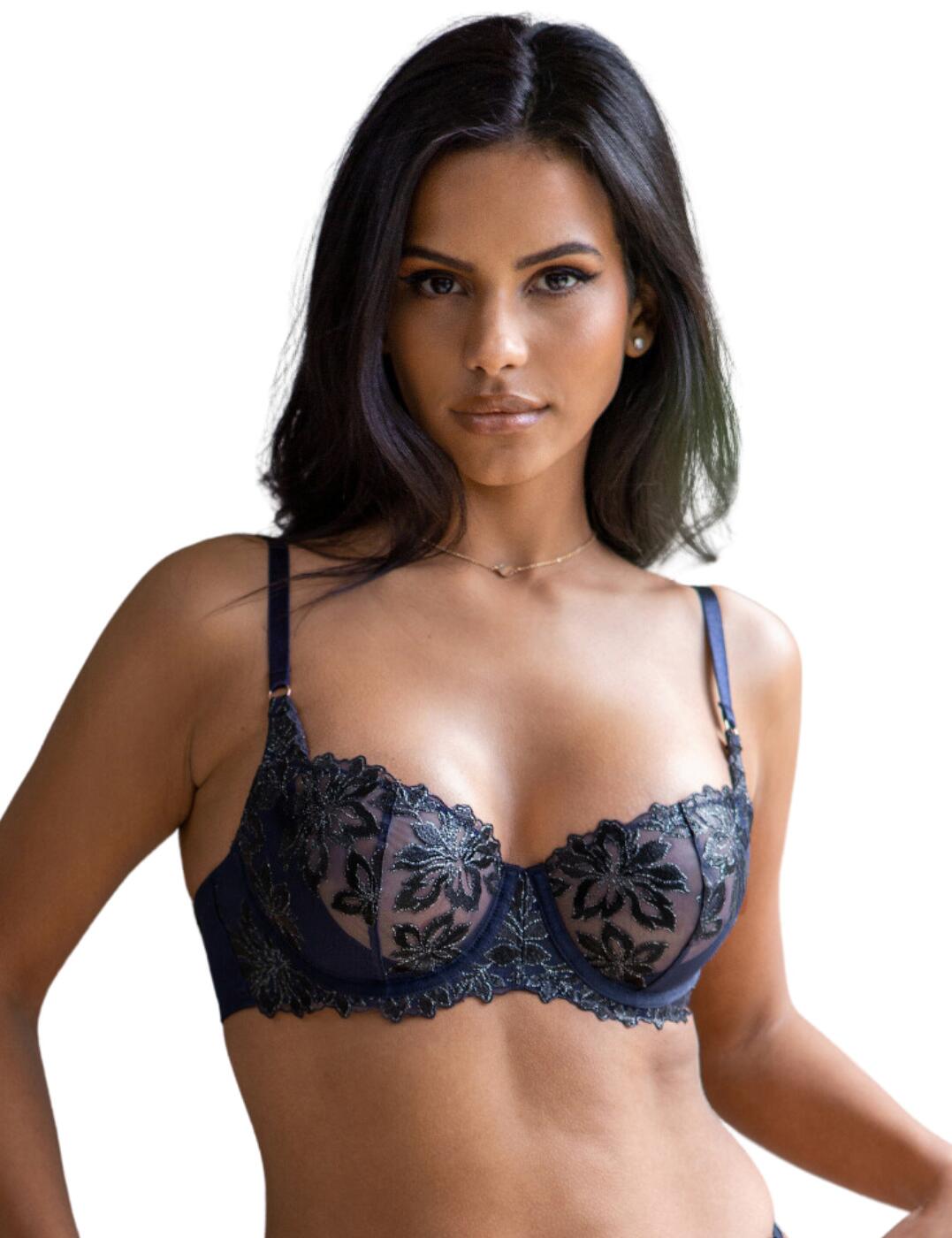 Pour Moi Roxie Underwired Bra Balcony Non Padded Sexy Lingerie 22502 - Picture 2 of 14