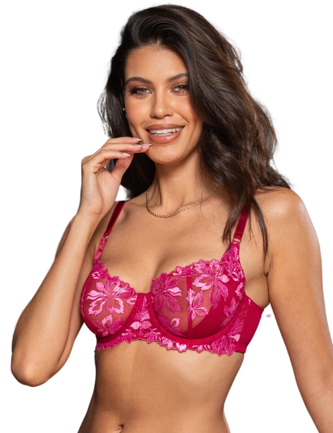 Pour Moi Roxie Underwired Bra Balcony Non Padded Sexy Lingerie 22502 - Picture 9 of 14