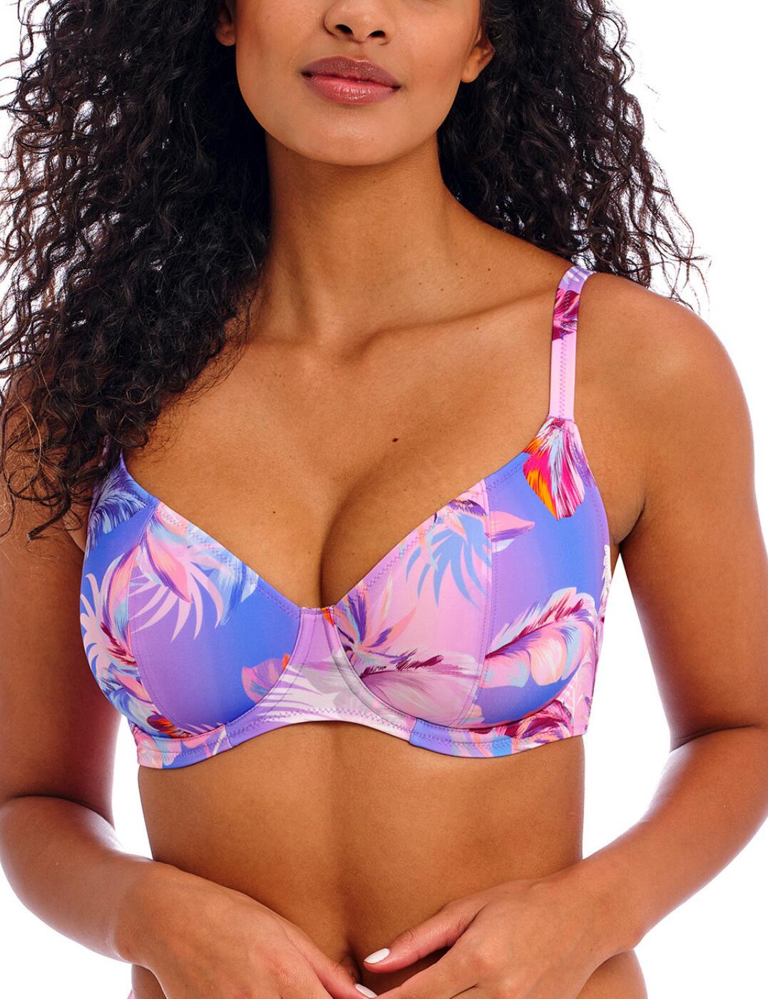 Freya Miami Sunset Bikini Top Plunge Non-Padded Underwired Womens Swim 204902 - Picture 5 of 13