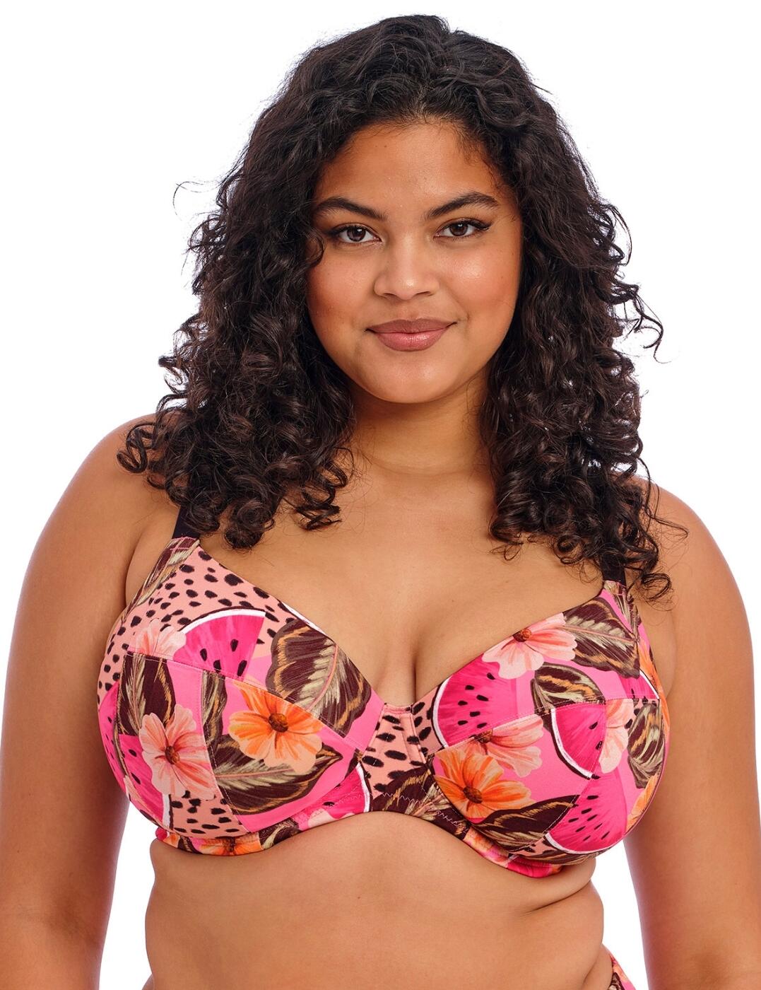 Elomi Cabana Nights Bikini Top Plunge Swim Underwired Womens Swimwear 801602 - Picture 49 of 54