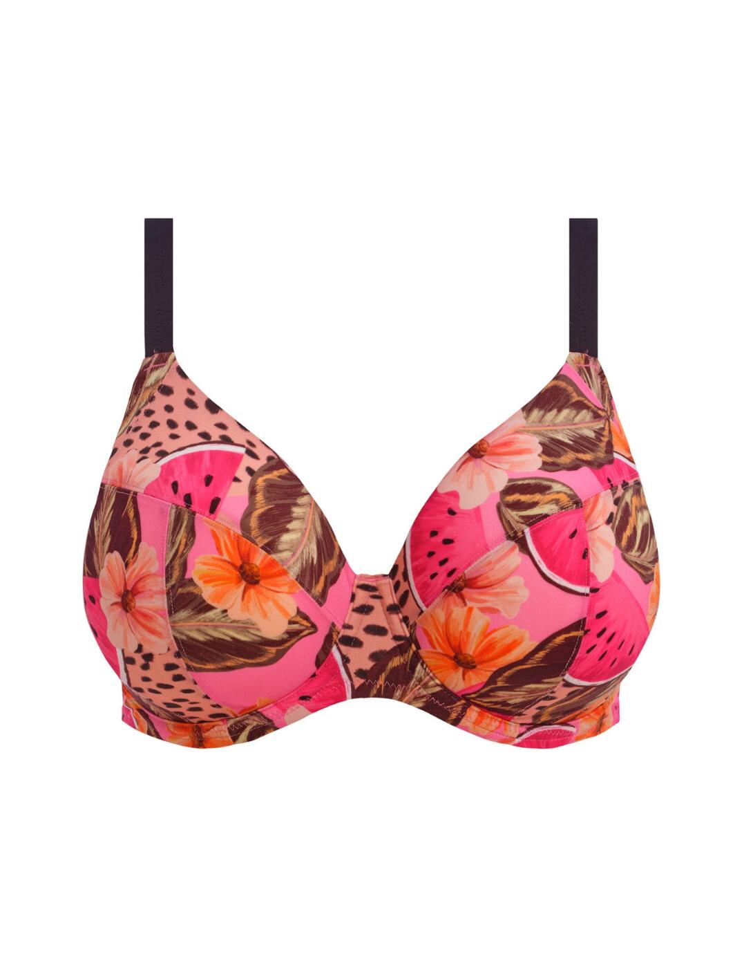 Elomi Cabana Nights Bikini Top Plunge Swim Underwired Womens Swimwear 801602 - Picture 51 of 54